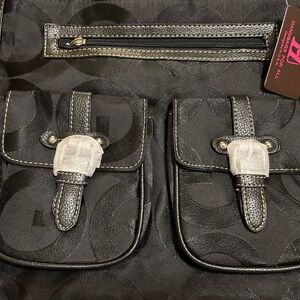 Boutique black messenger bag.